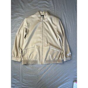 Pyke LTD Womens Tan Jacket Small full zipper‎ polyester pockets lightweight